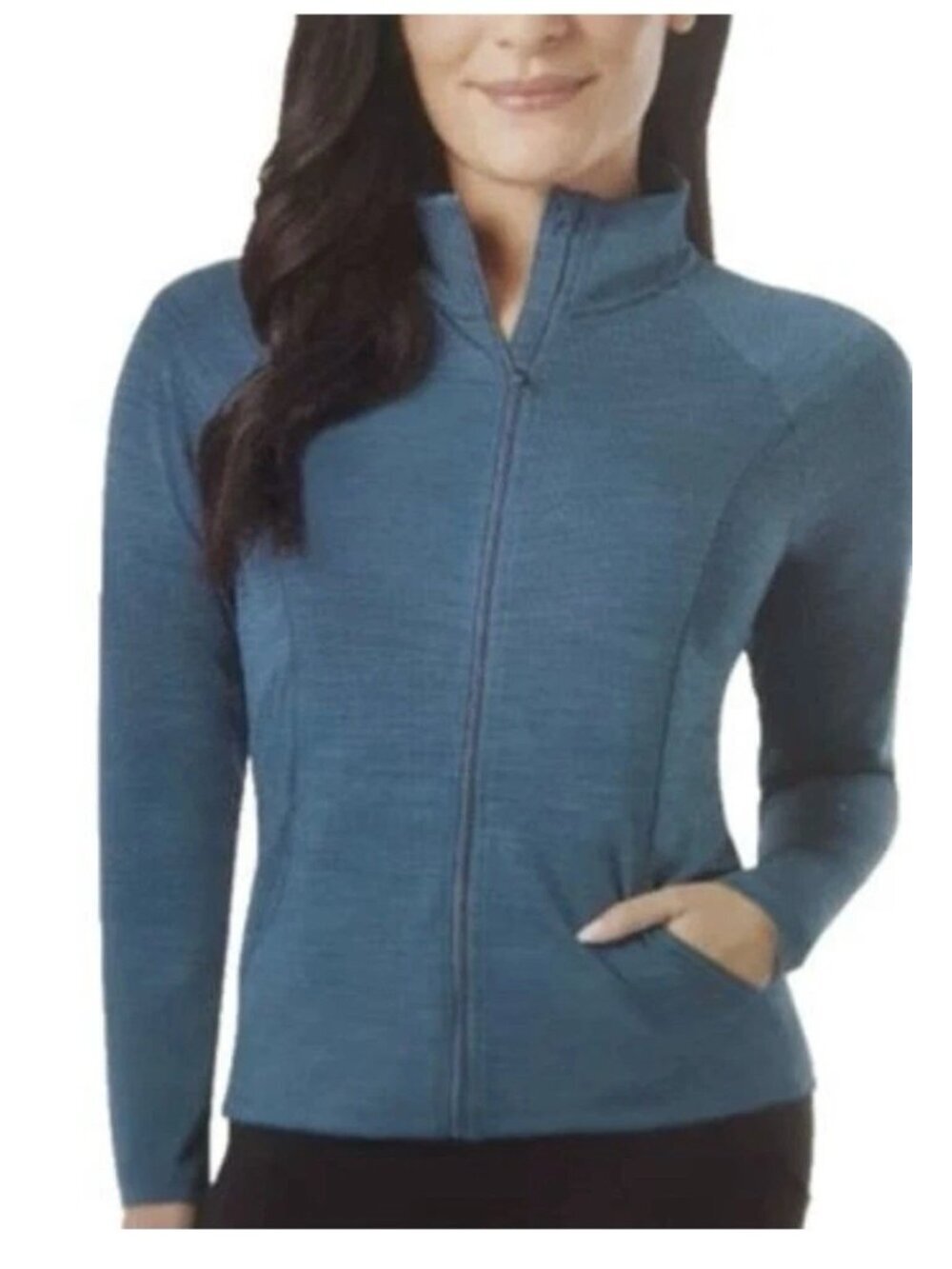 NWT 32 Degrees Women's S Zip-Up Jacket Teal Full-Zip Lightweight J1983